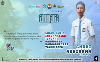 Prestasi Membanggakan! Ghani Abhirama Lolos Seleksi OSN-K Informatika Tingkat Kabupaten Banjarnegara Tahun 2026